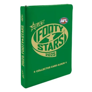 2025 Select AFL Footy Stars Vinyl Album   2 Packs Cards