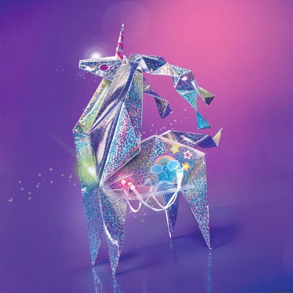 4M Kidzmaker / Holographic Light Up Origami Unicorn