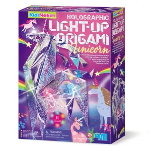 4M Kidzmaker / Holographic Light Up Origami Unicorn