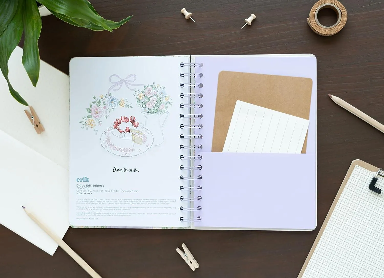 Ana Marin 2023/2024 A5 Academic Diary Week To View 12 Months