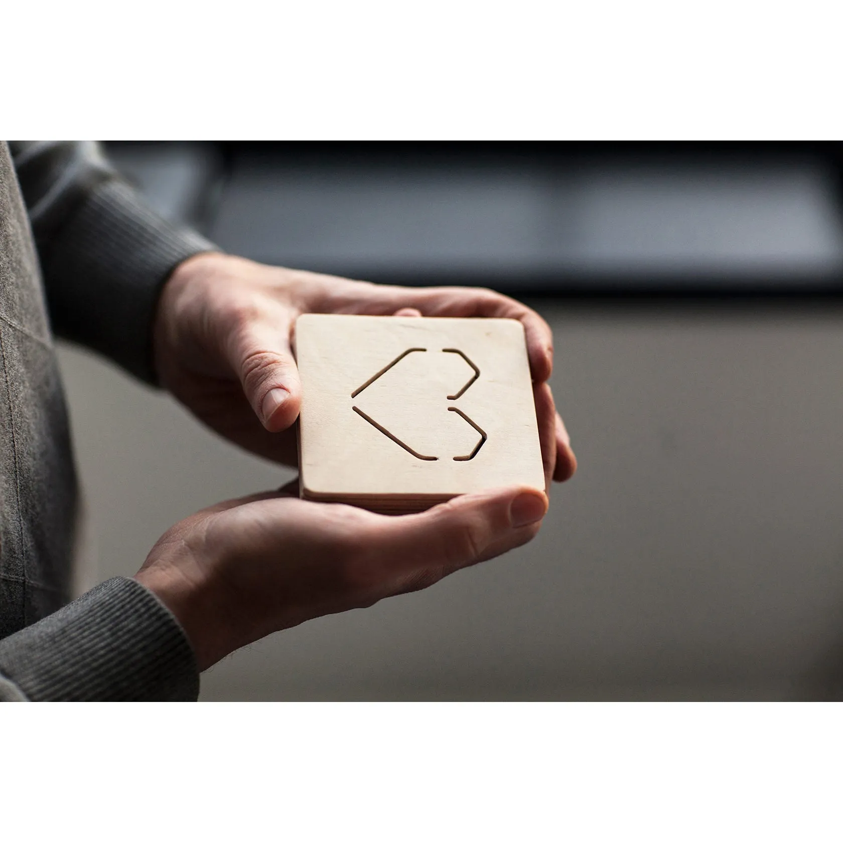 babai Wooden Classic Board Game Tic Tac Toe "Love Is"
