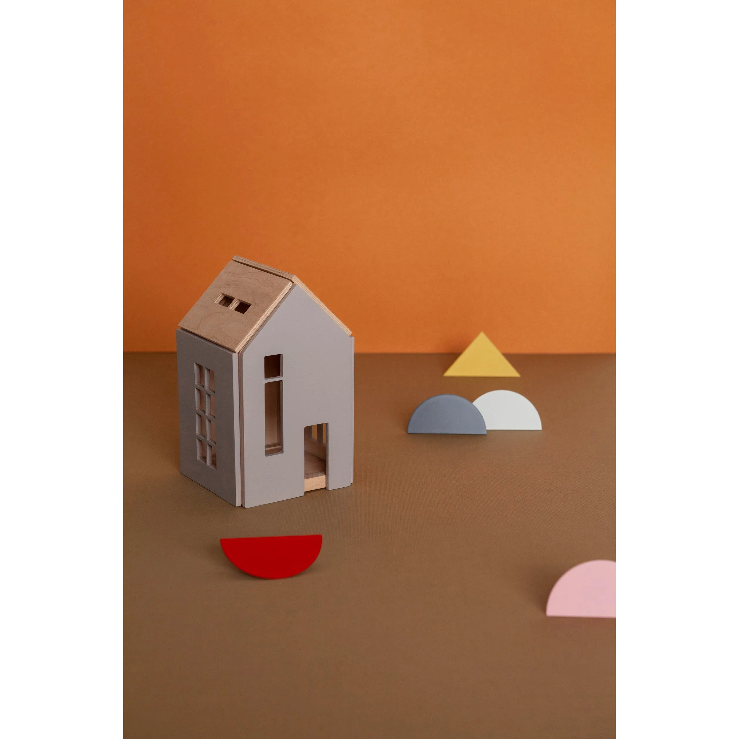 babai Wooden Dollhouse On The Magnets M Grey