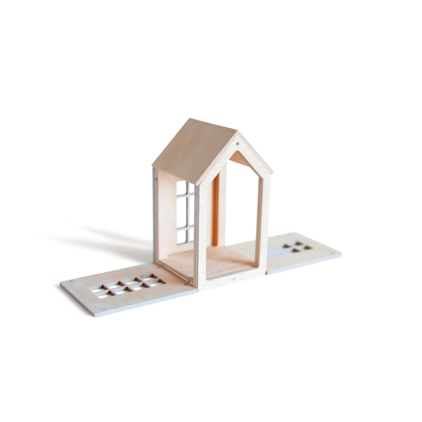 babai Wooden Dollhouse On The Magnets M Grey