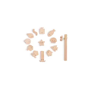 babai Wooden Fishing Game Set On Magnets "Geometric Fishes"