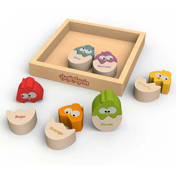 BeginAgain Colors N Eggs Bilingual Puzzle