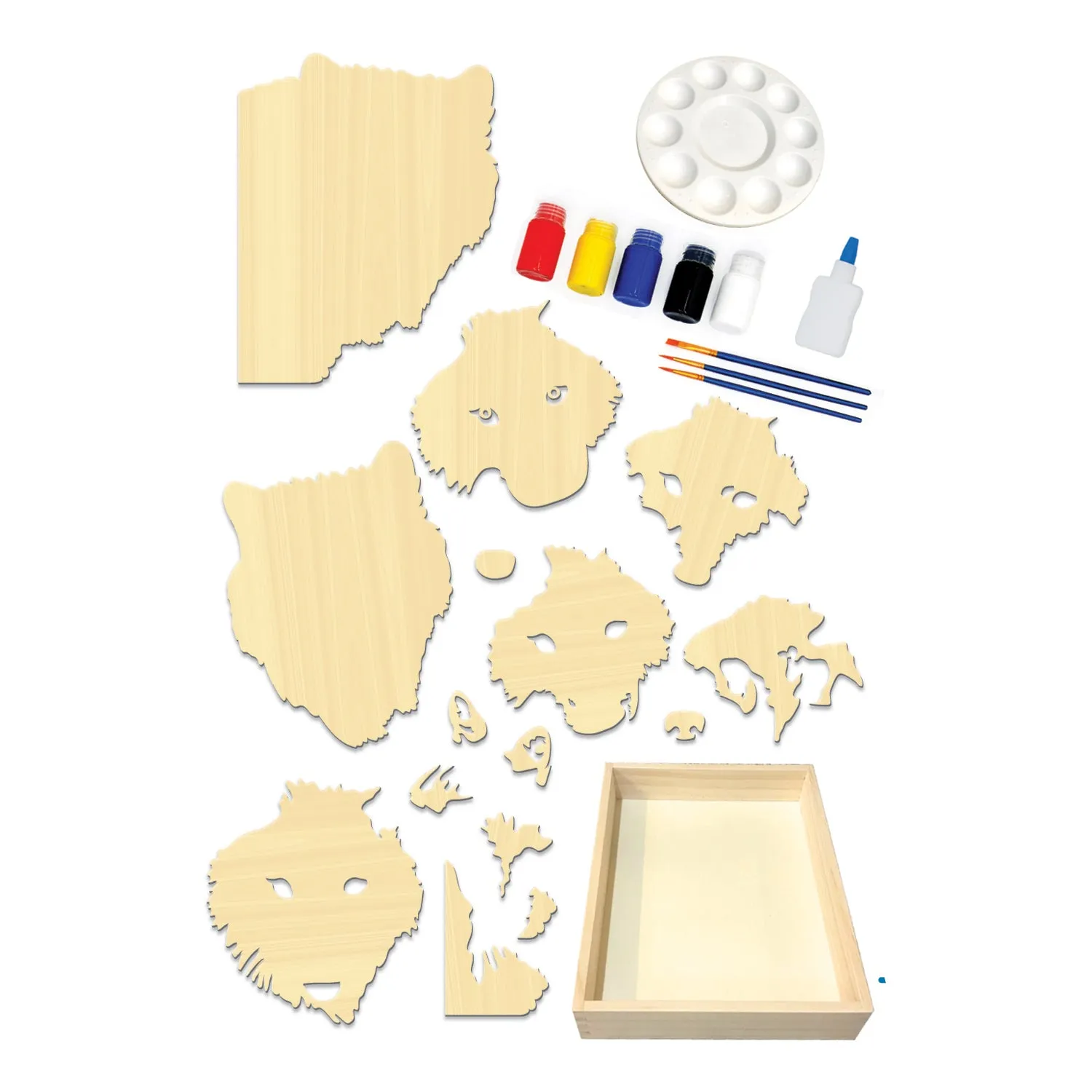 BeginAgain Get Stacked Paint & Puzzle - Gray Wolf