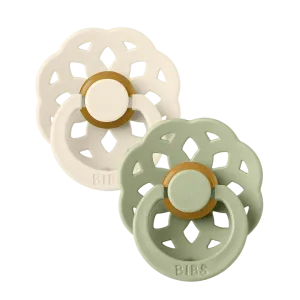 BIBS Boheme Pacifier Duo - Ivory   Sage
