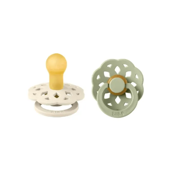 BIBS Boheme Pacifier Duo - Ivory   Sage