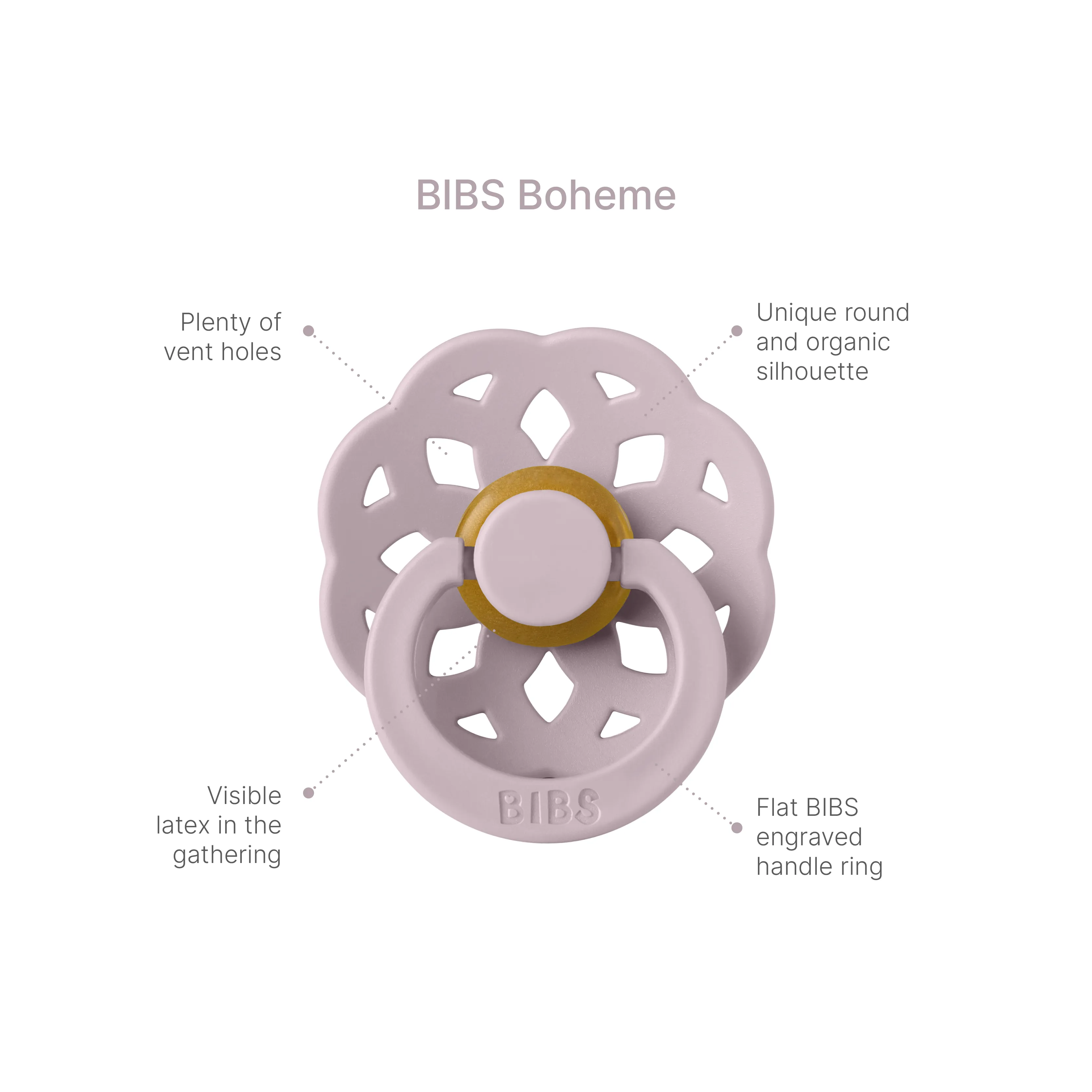 BIBS Boheme Pacifier Duo - Ivory   Sage