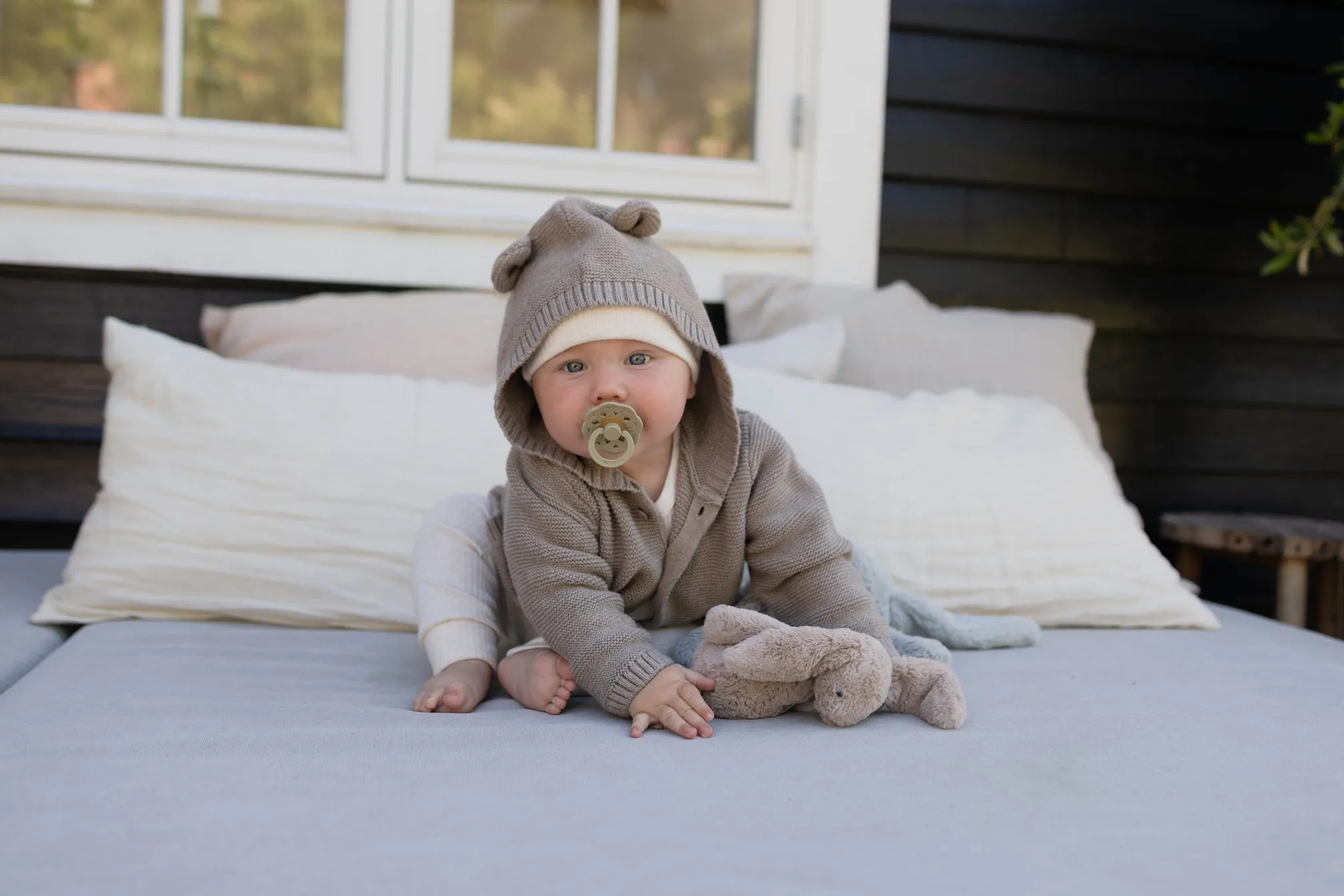 BIBS Boheme Pacifier Duo - Ivory   Sage