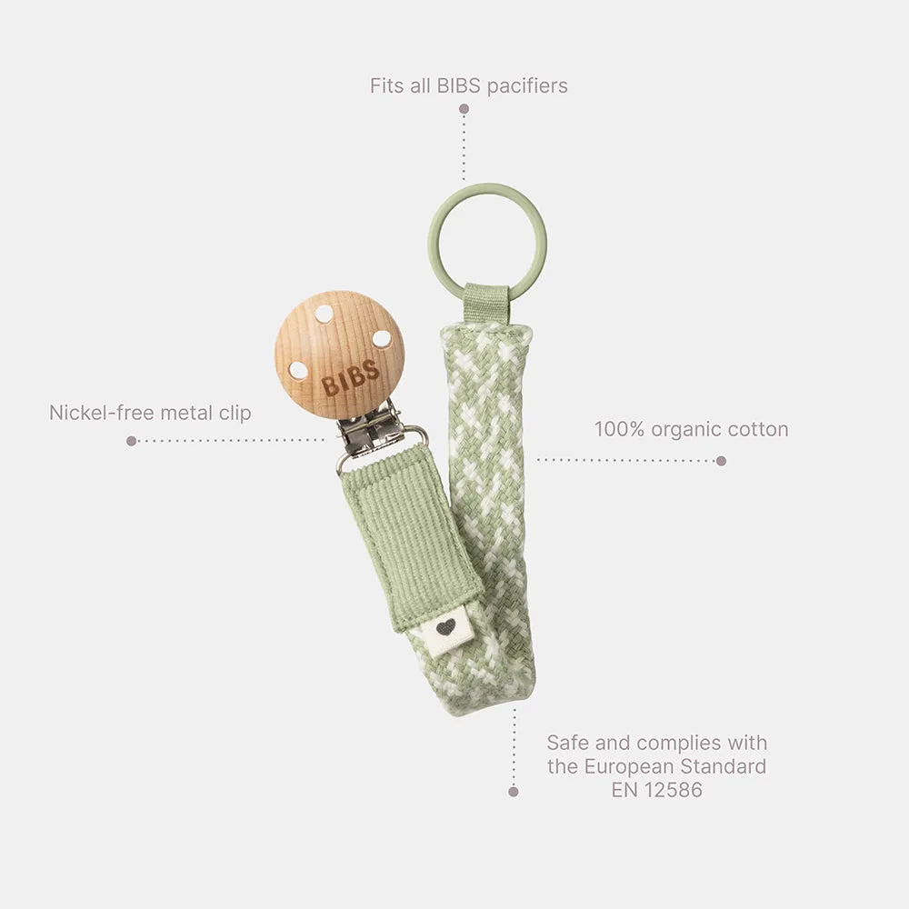 BIBS Paci Braid | Sage/Ivory