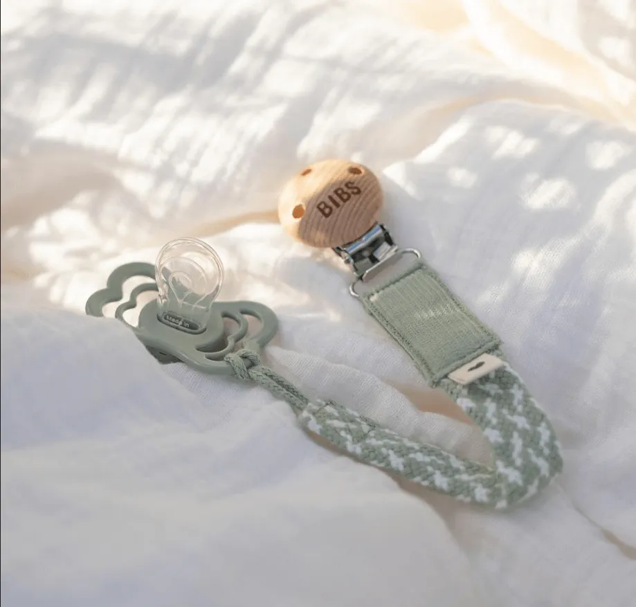 BIBS Paci Braid | Sage/Ivory