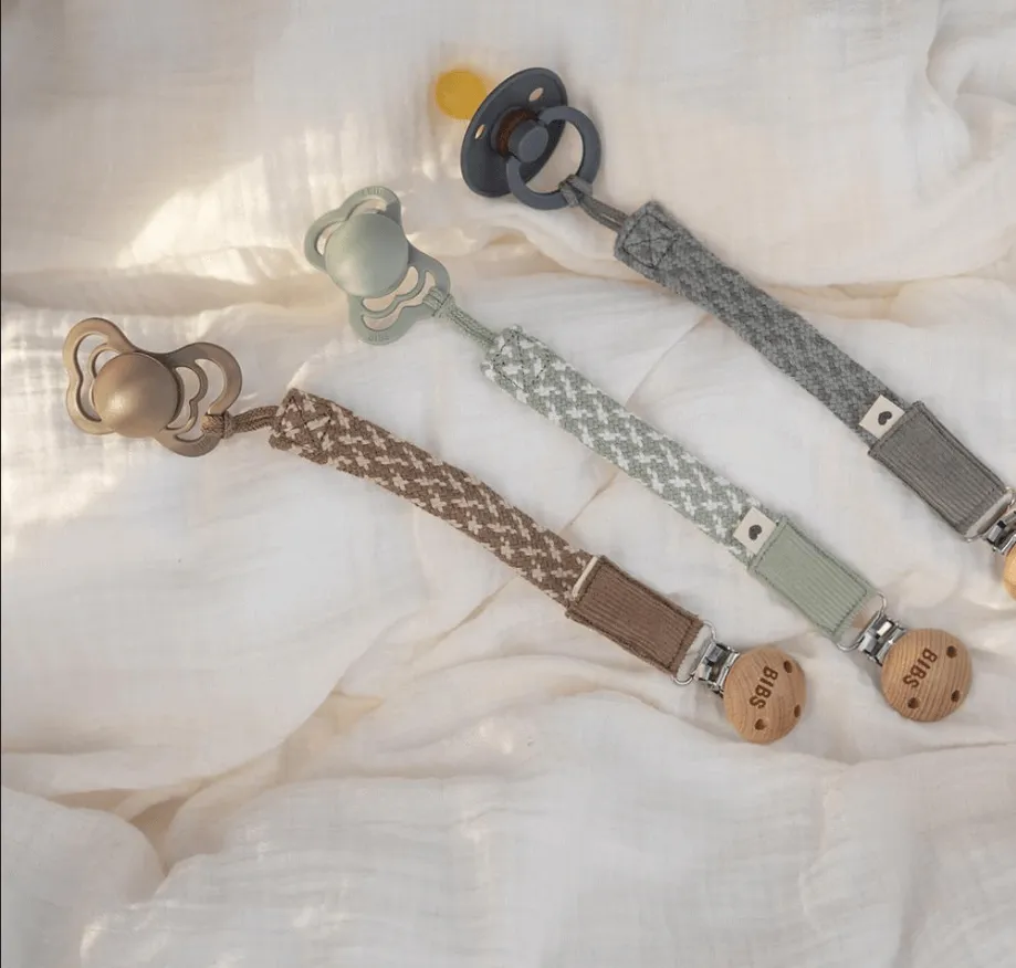BIBS Paci Braid | Sage/Ivory