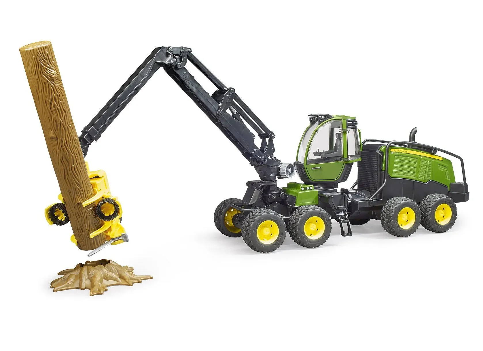 BRUDER John Deere 1270G Harvester with one Tree Trunk