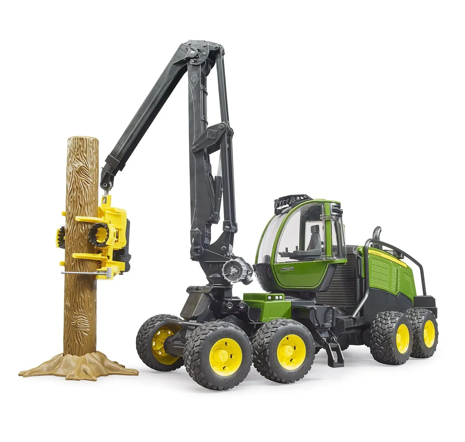 BRUDER John Deere 1270G Harvester with one Tree Trunk