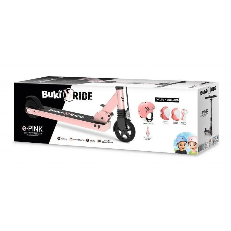 BUKI France Electric Battery Powered Scooter 125mm - Pink Gold