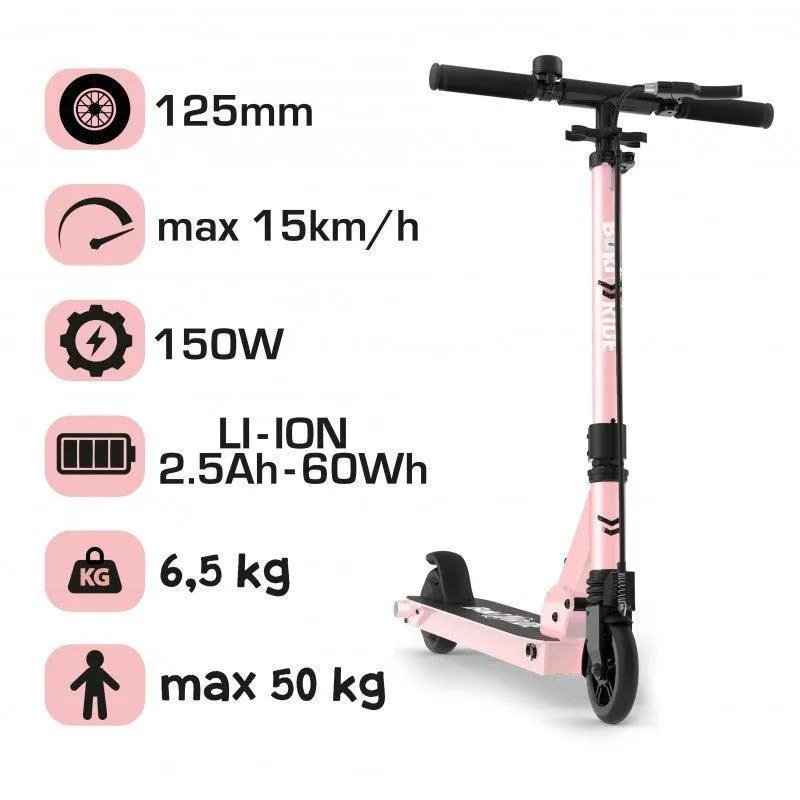 BUKI France Electric Battery Powered Scooter 125mm - Pink Gold