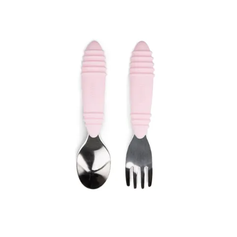Bumkins Spoon and Fork | Pink