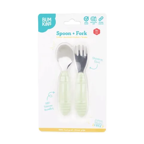 Bumkins Spoon and Fork | Sage