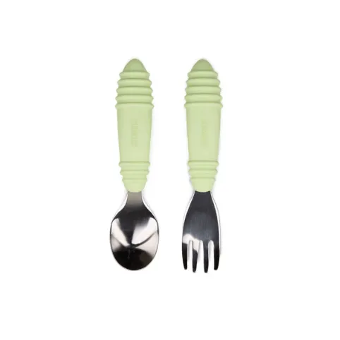 Bumkins Spoon and Fork | Sage
