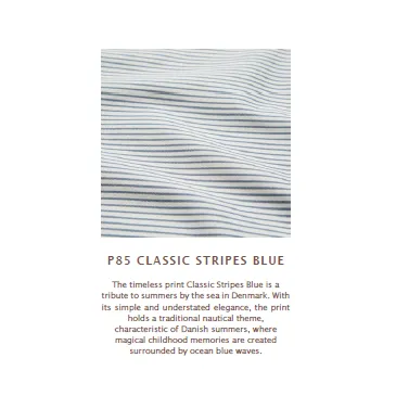Cam Cam Soft Baby Quilted Blanket | Classic Stripes Blue