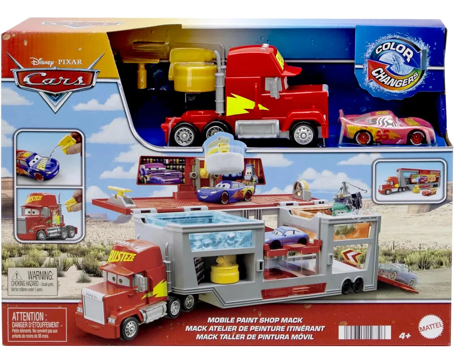 CARS Mack Official Mobile Paintshop Colour Changing Truck Playset