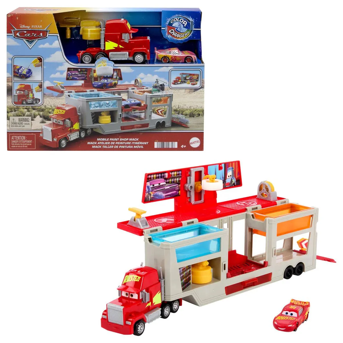 CARS Mack Official Mobile Paintshop Colour Changing Truck Playset