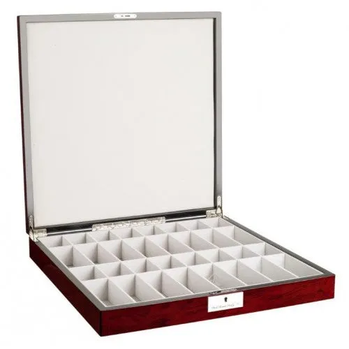 Chess Set Mahogany 20" with Compartments & Bronze/Copper Pieces