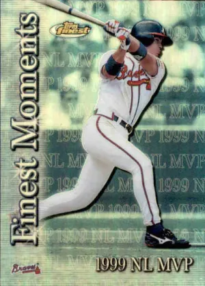 Chipper Jones, Finest Moments Refractor, 2000 Topps Finest Baseball MLB