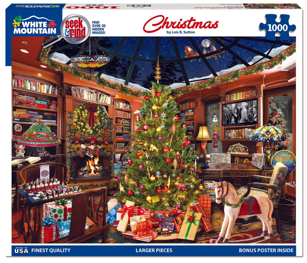 Christmas Seek & Find (1410pz) - 1000 Piece Jigsaw Puzzle White Mountain