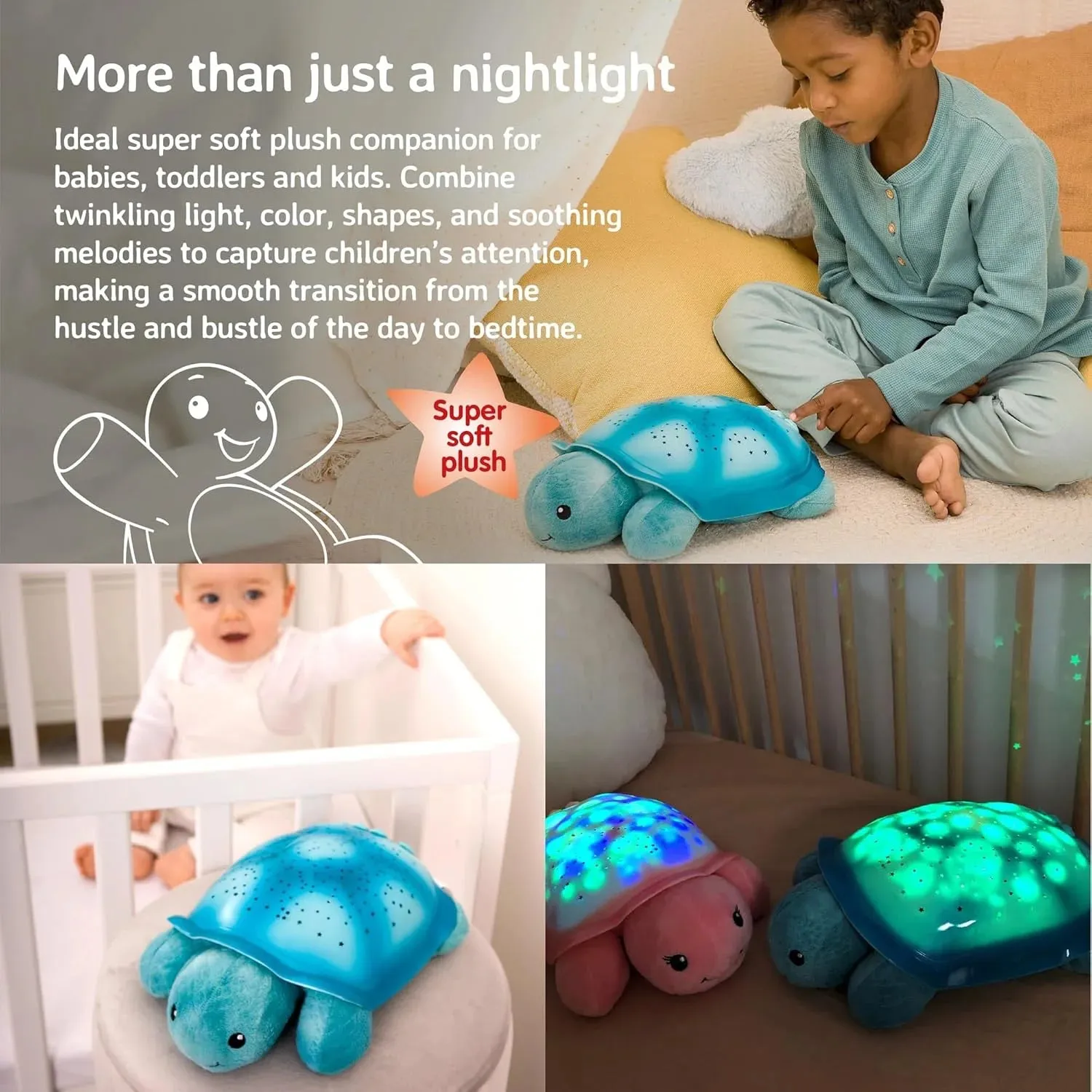 Cloud b Twilight Turtle - Aqua Night Light
