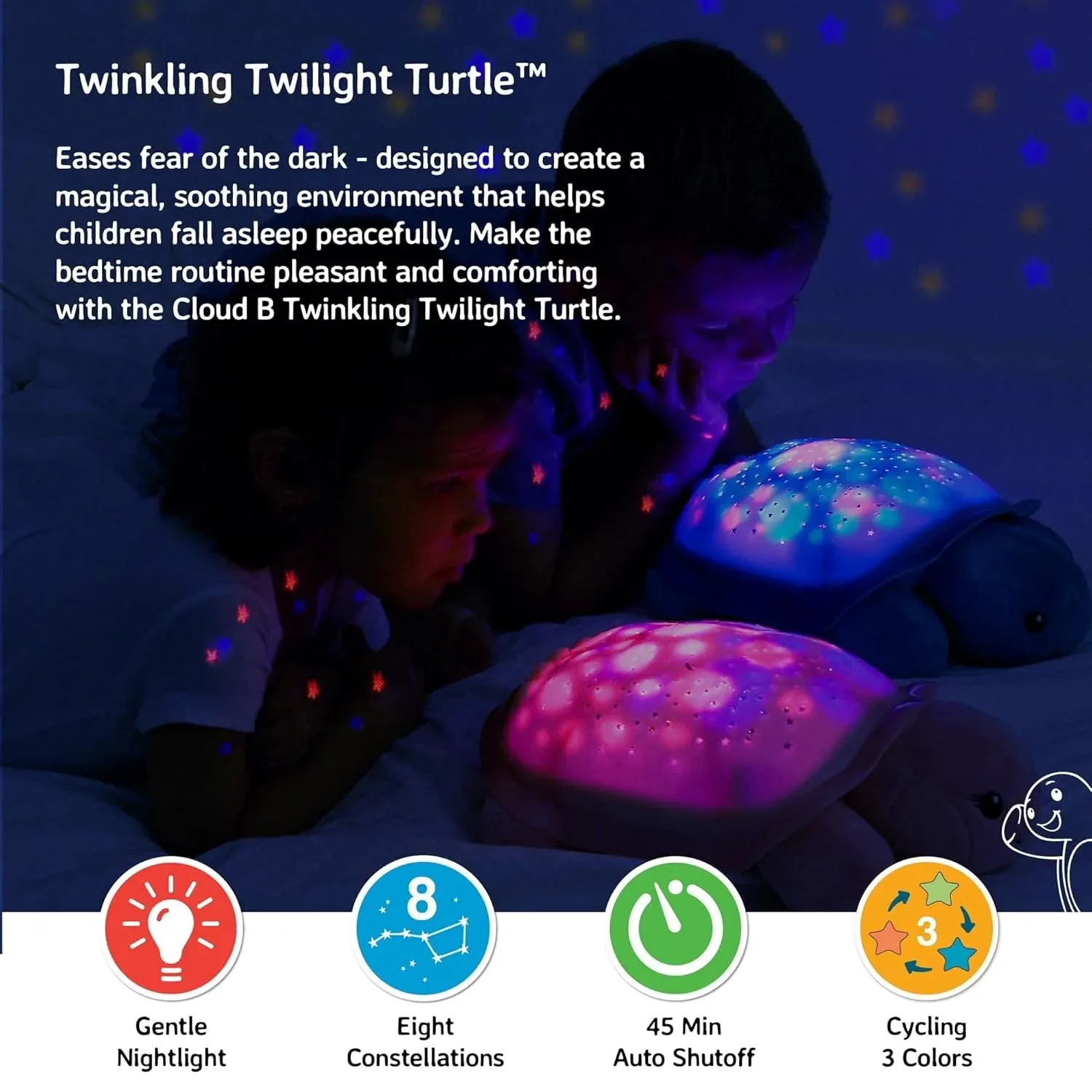 Cloud b Twilight Turtle - Aqua Night Light