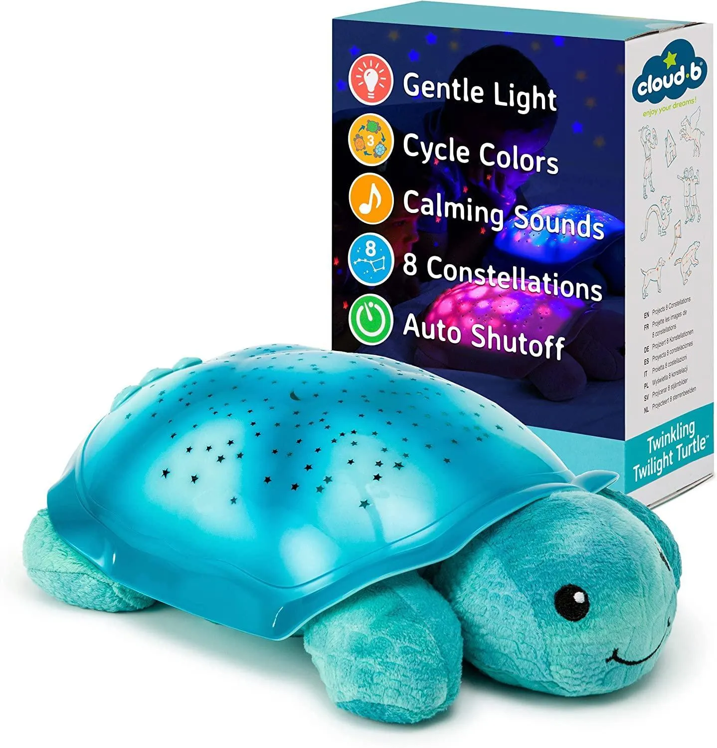 Cloud b Twilight Turtle - Aqua Night Light