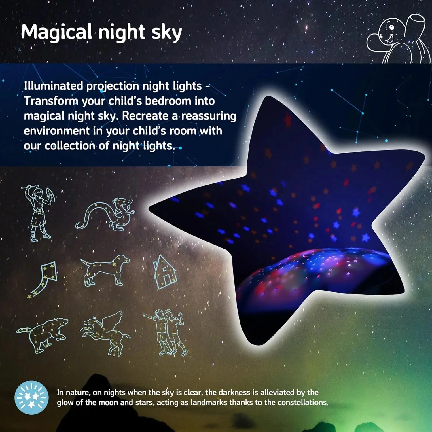 Cloud b Twilight Turtle - Aqua Night Light