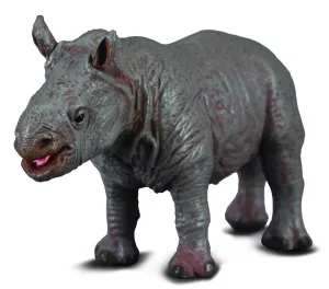 Collecta White Rhinoceros Calf Figure (Green)