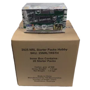 COMBO: PRIORITY Box & HOBBY Starter Box, 2025 TLA Traders Titanium NRL Rugby League