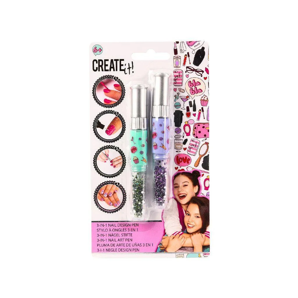 Create It! Nail Design Pen 3-in-1