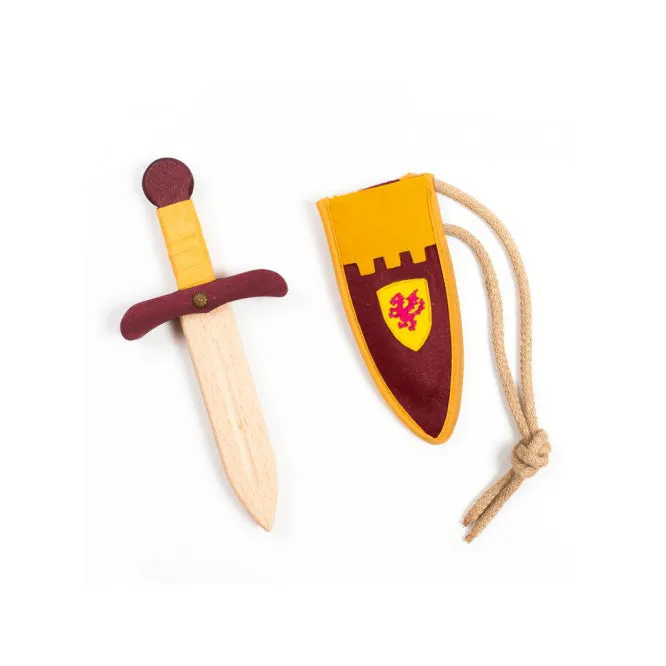 Dagger Kamelot with Pouch Garnet Dragon
