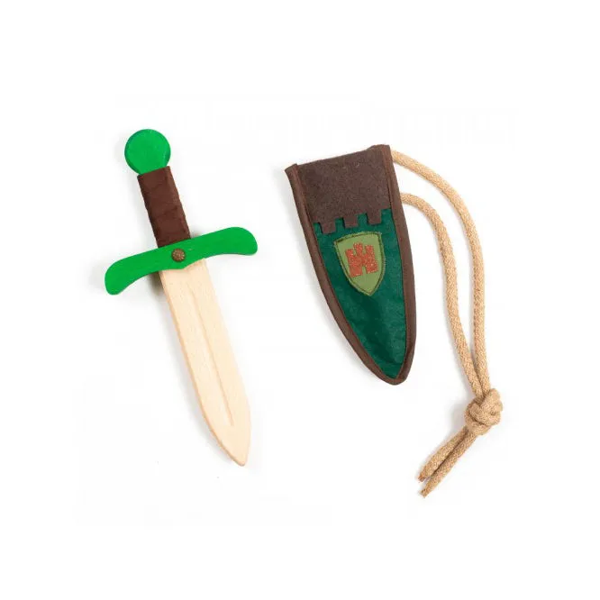 Dagger Kamelot with Pouch "Brown-Green"