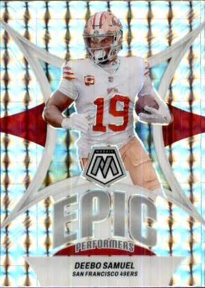 Deebo Samuel, Epic Performances, Silver Prizm, 2024 Panini Mosaic Football NFL