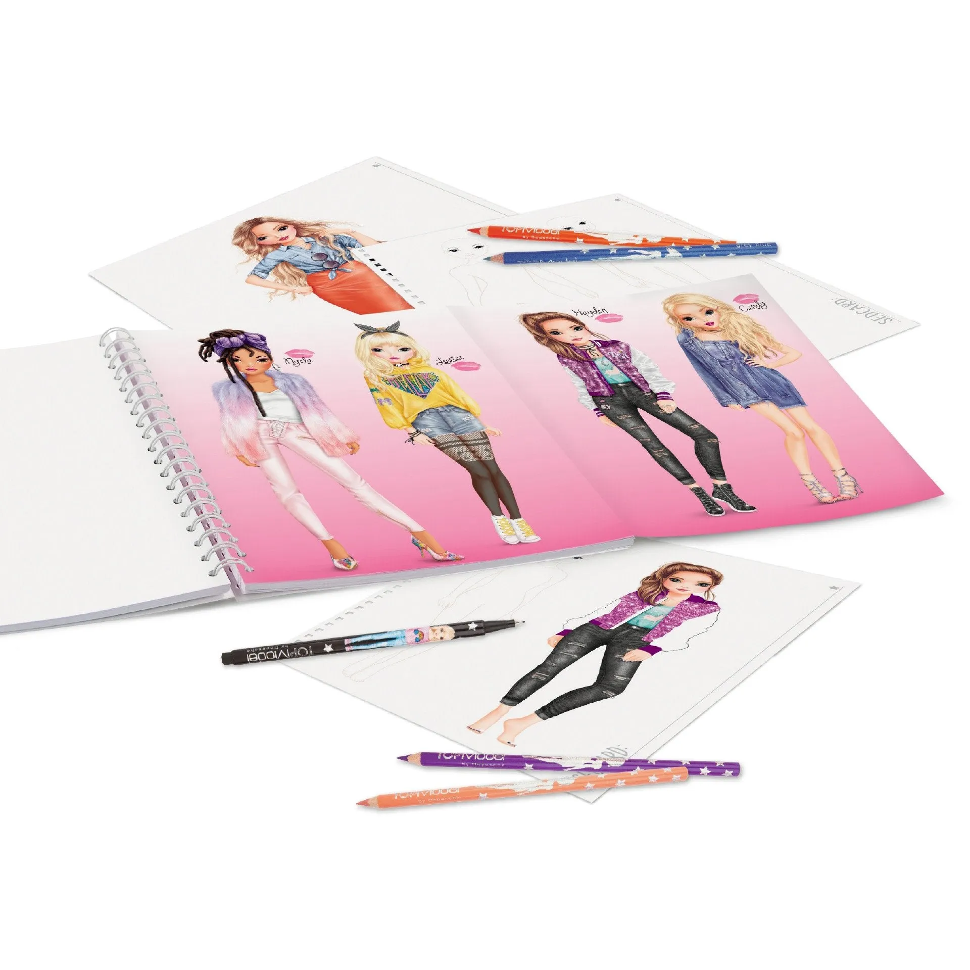 Depesche Create Your Topmodel Colouring Book