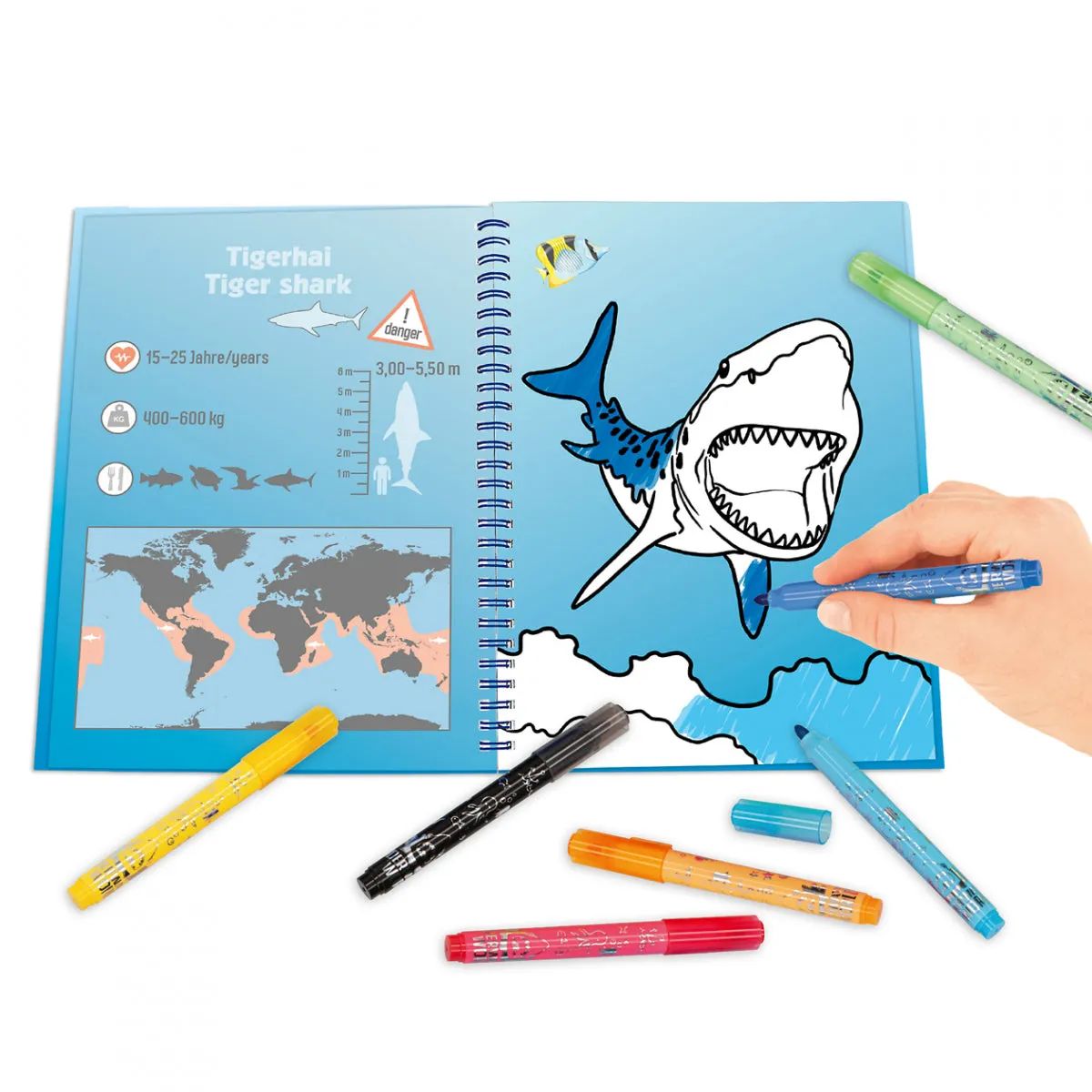 Depesche Dino World Colouring Book Set Underwater