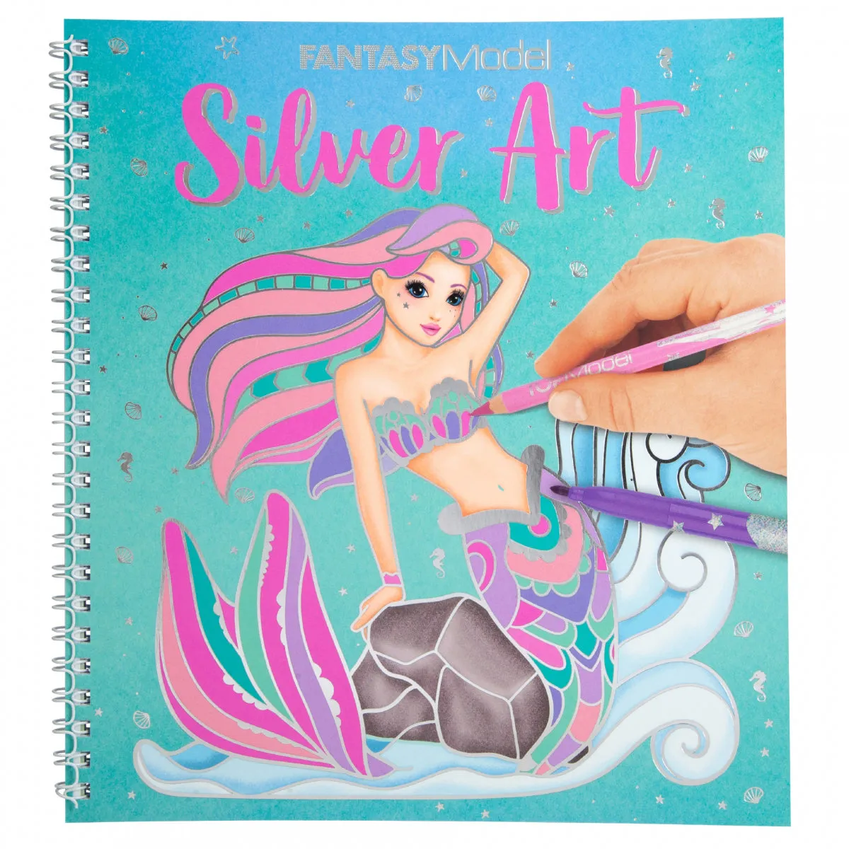 Depesche Fantasy Model Colouring Book Silver Art