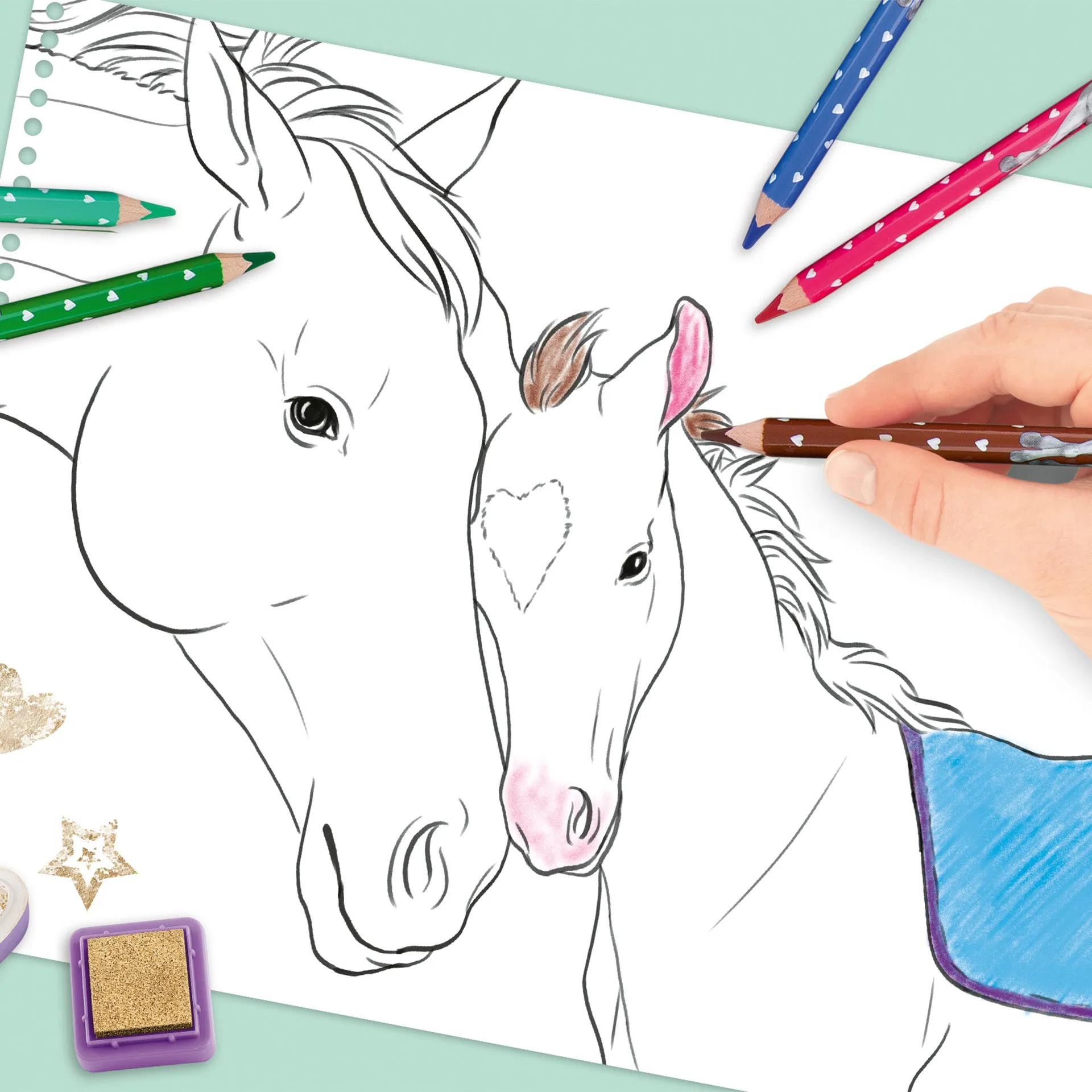 Depesche Miss Melody Colouring Book with Masking Tapes