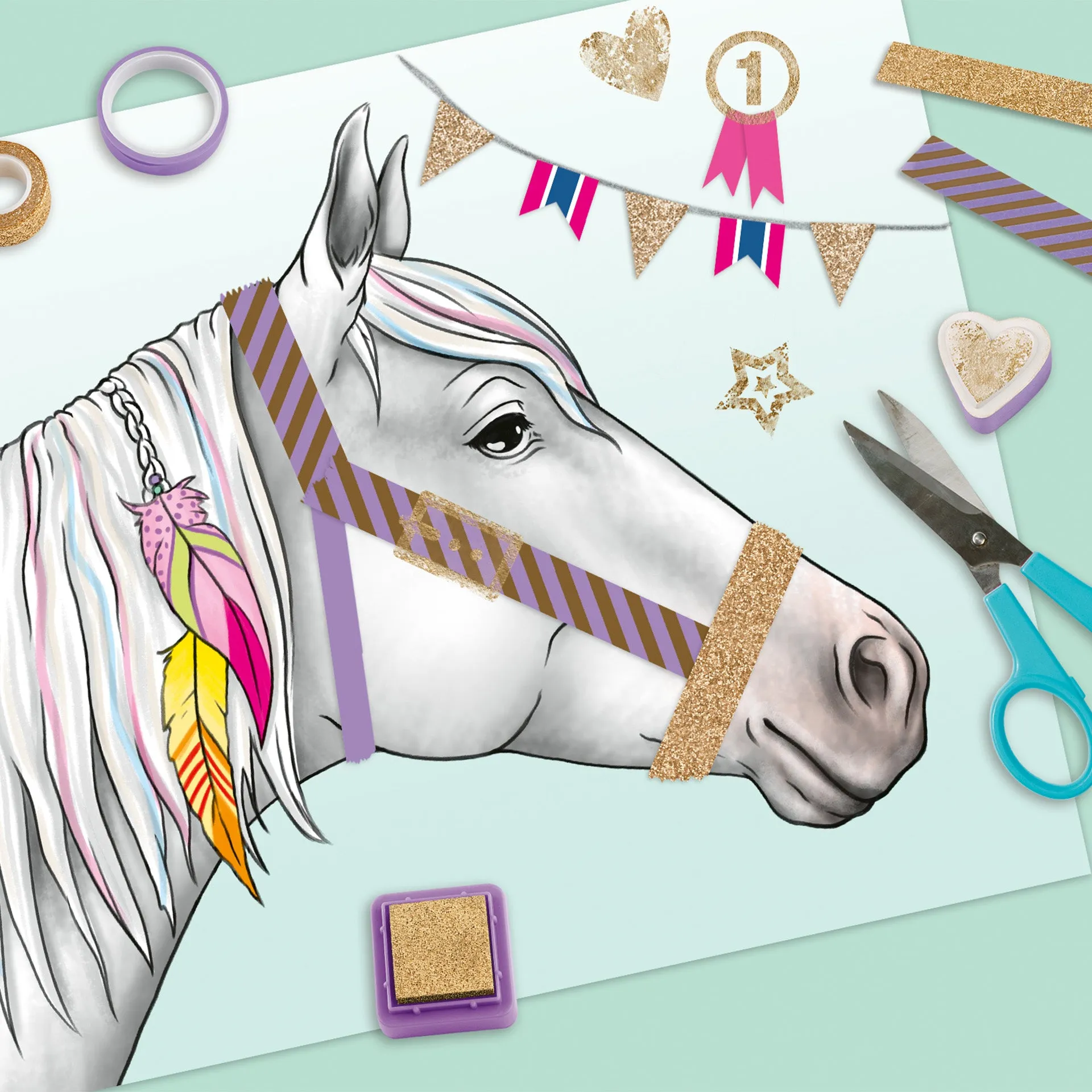 Depesche Miss Melody Colouring Book with Masking Tapes