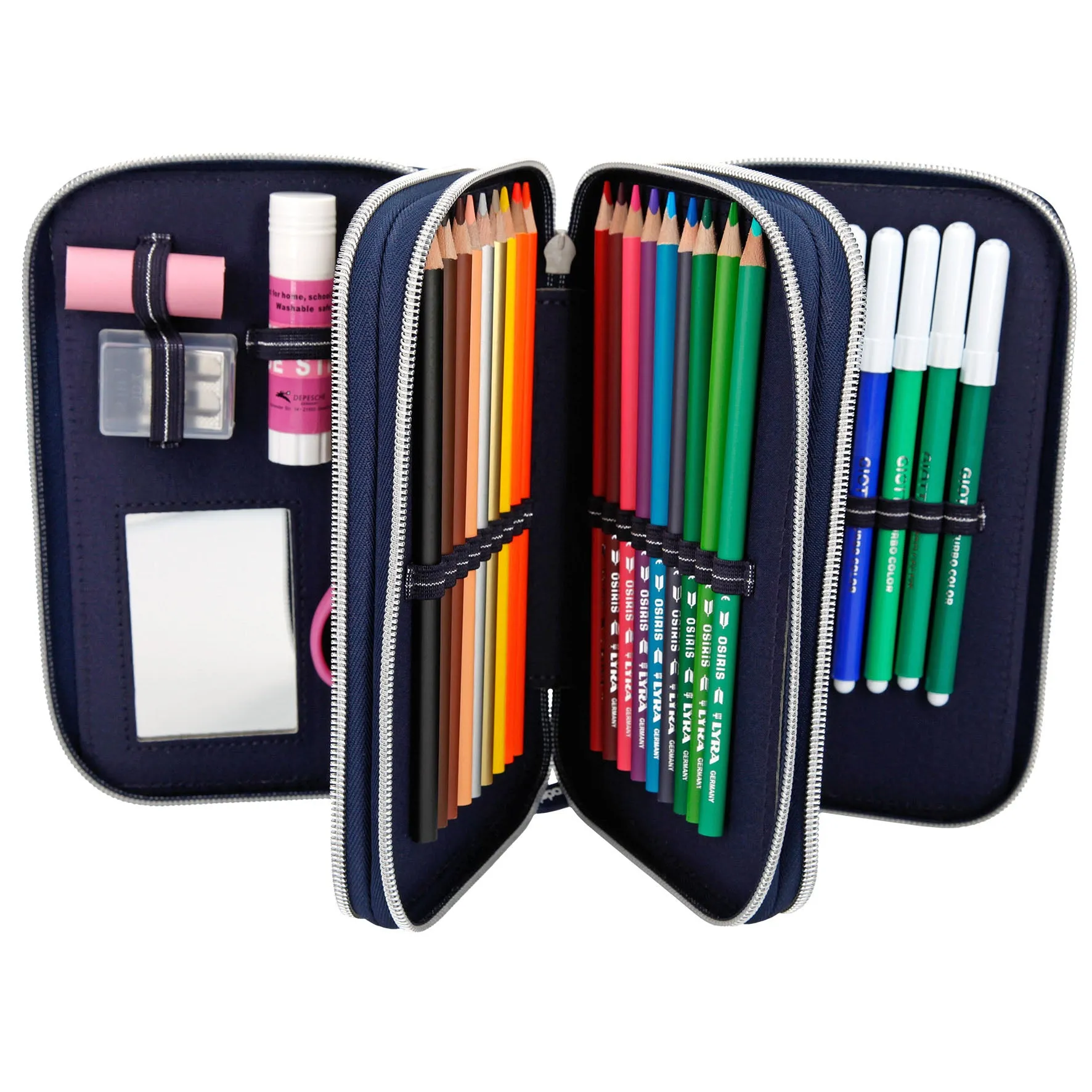 Depesche Topmodel Filled Pencil Case Triple Friends Navy