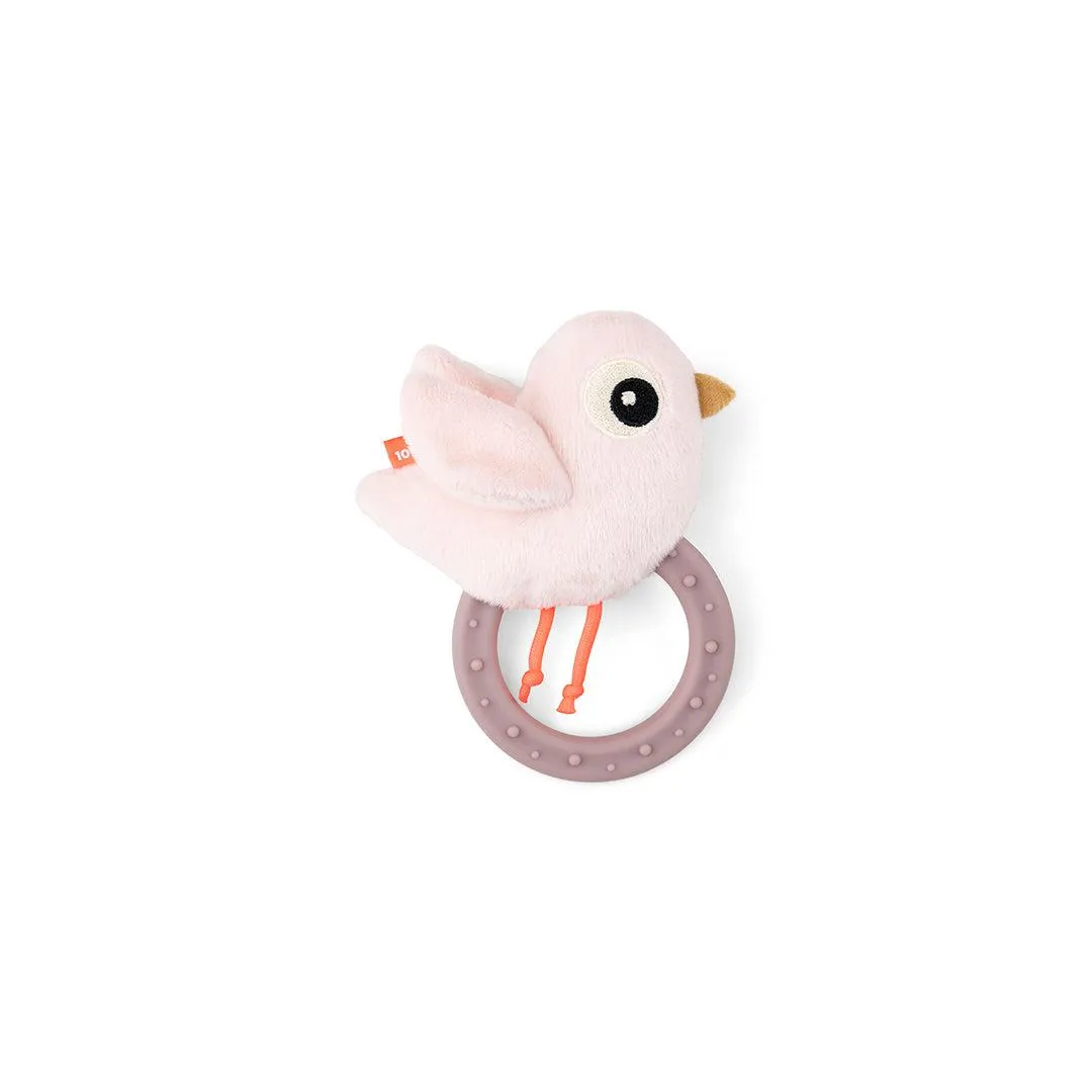 Done by Deer Sensory Rattle With Teether  - Powder - Birdee