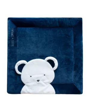 Doudou et Compagnie Bear Playpen Mat - Navy Blue