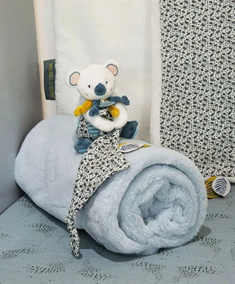 Doudou et Compagnie Blanket Douceur Yoca Le Koala - Blue Blanket