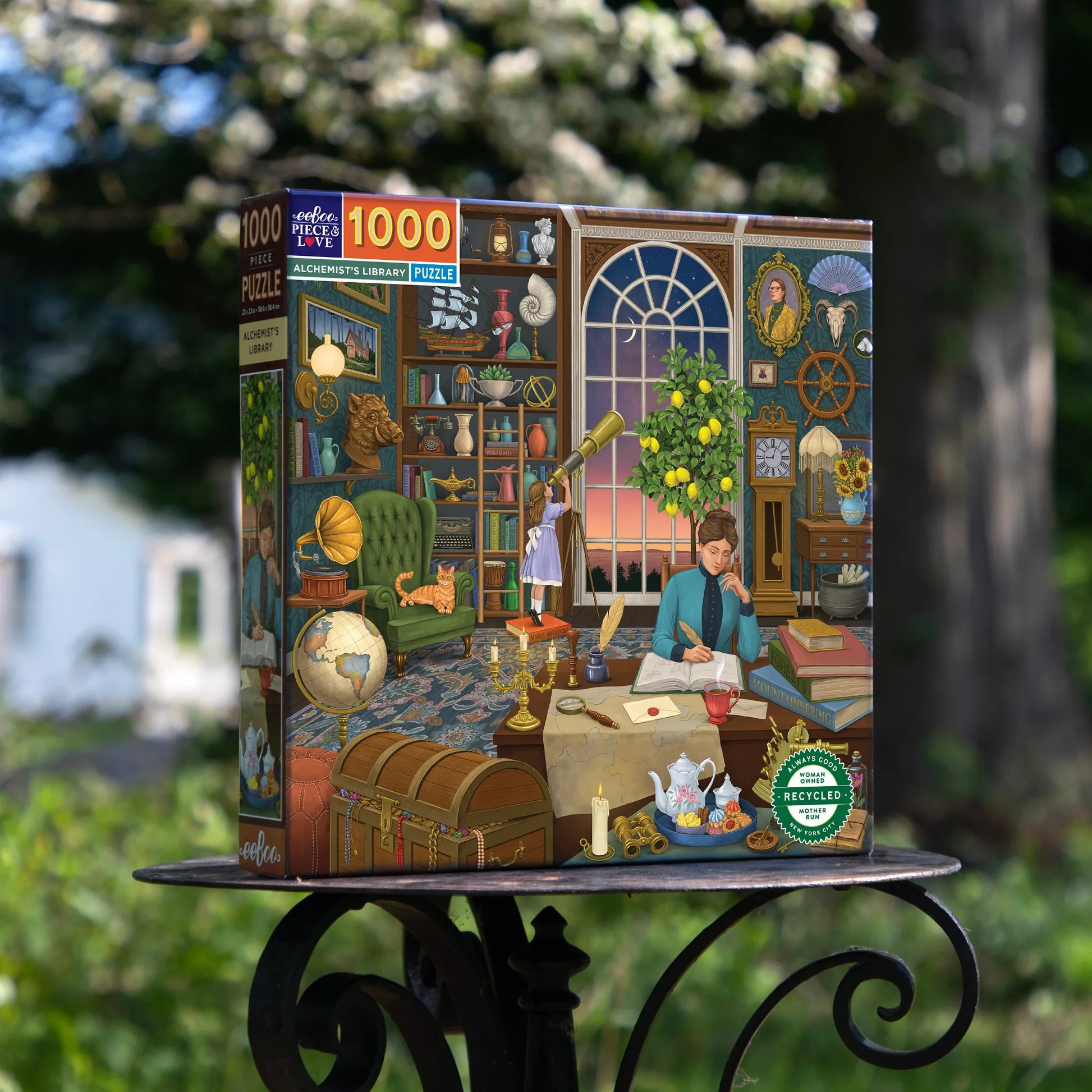 eeBoo Alchemist's Library 1000pc Square Puzzle